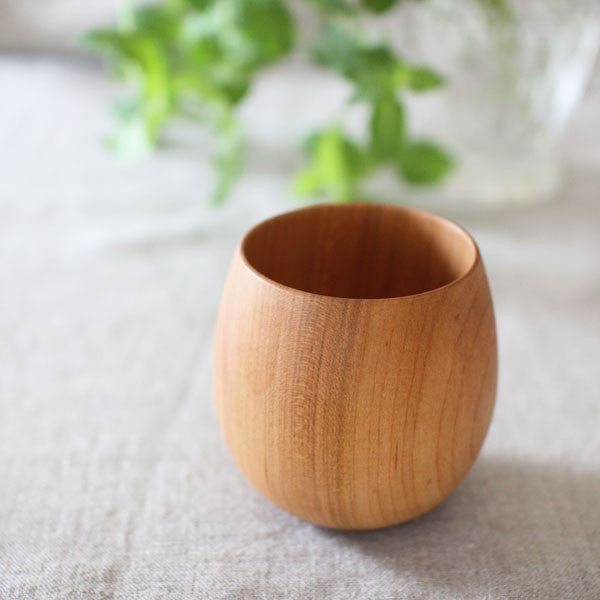 SAKURA Cherry Wooden Tea Cup Tamago Egg- Gato Woodworks – UGUiSU STORE