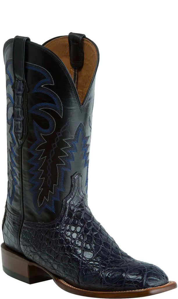 mens navy blue cowboy boots