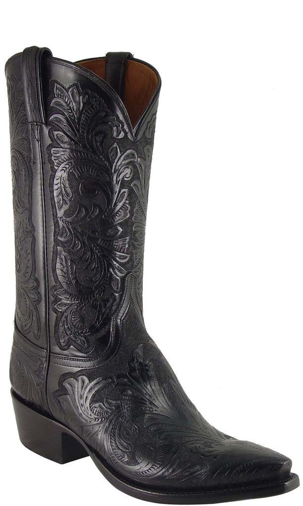 Lucchese L1605 Mens Black All-over Hand 