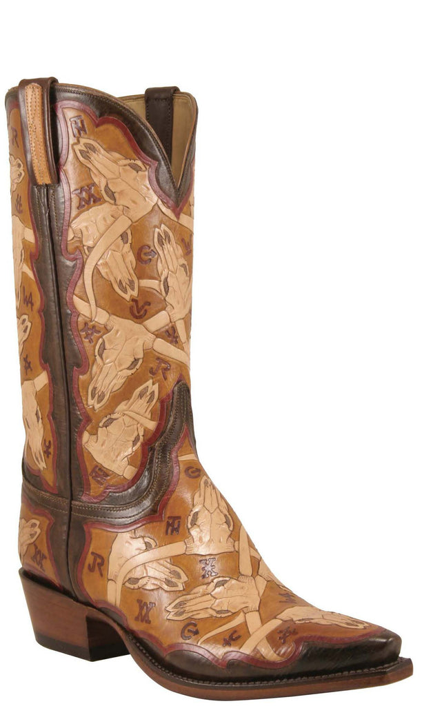 mens hand tooled cowboy boots