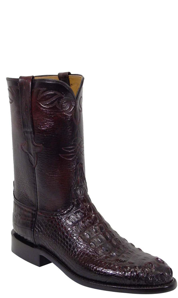 alligator boots black