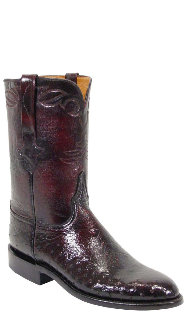 lucchese black ostrich boots