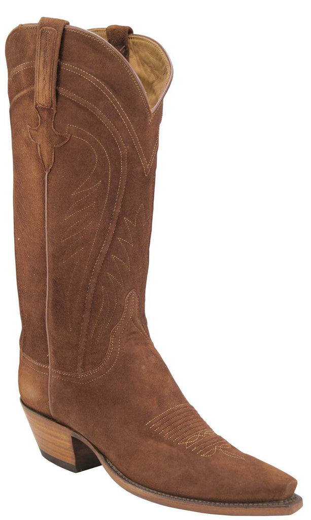 Lucchese L4551 Womens Rust Suede Cowboy 