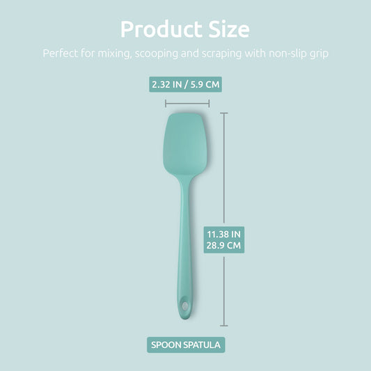 Heat Resistant 11 inch Silicone Spatula | U-Taste Aqua Sky