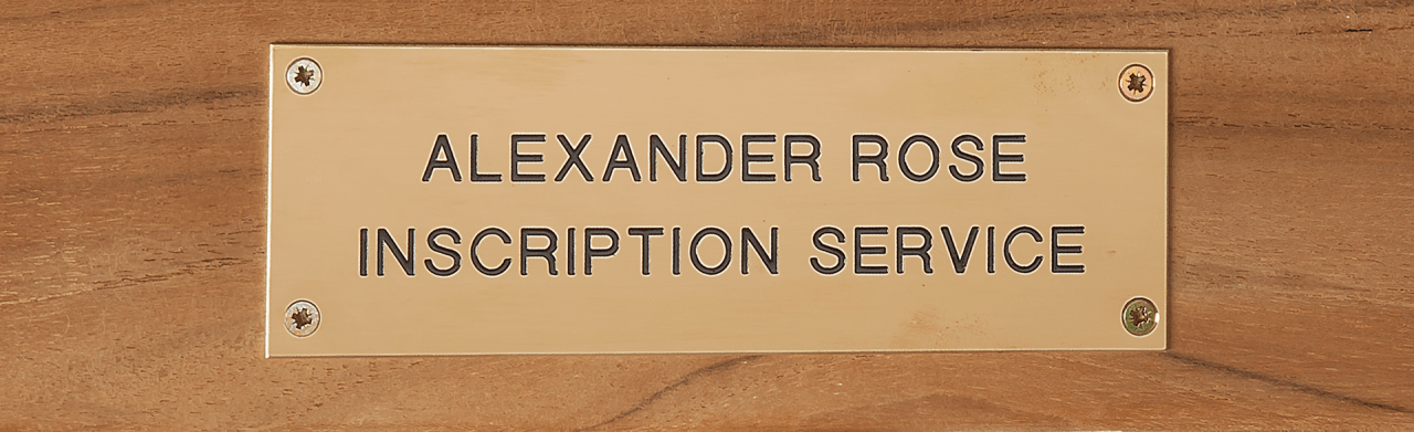 Alexander Rose Brass Plaque