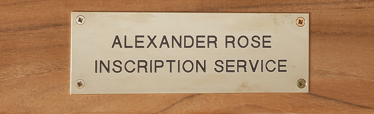 Alexander Rose Stainless Steel Plaque