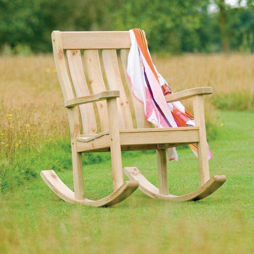 alexander rose pine farmers wooden garden rocking chair