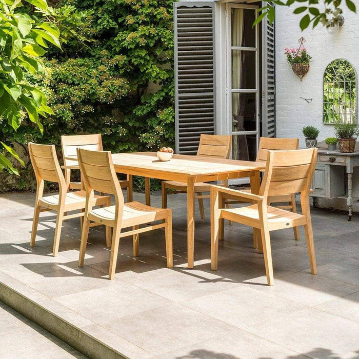 Alexander Rose Roble 6 Seater Extending Garden Table With Chairs