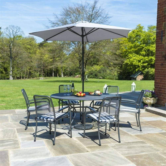 Alexander Rose Portofino 6 Seater 1 5m Round Table Garden Dining Set Mid Ulster Garden Centre Hortus Vitae Ltd