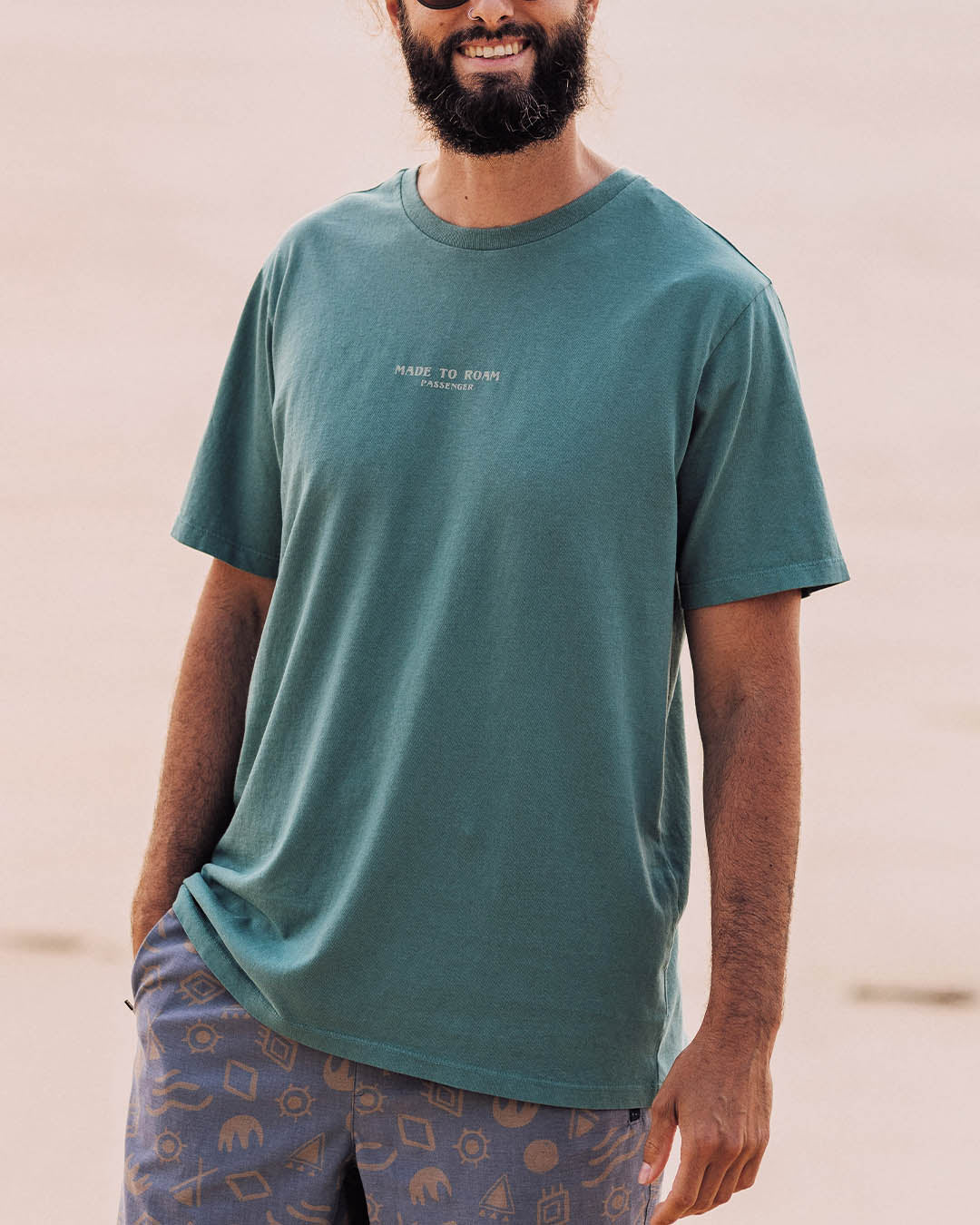 Sundown Recycled Cotton T-Shirt - Deep Sea