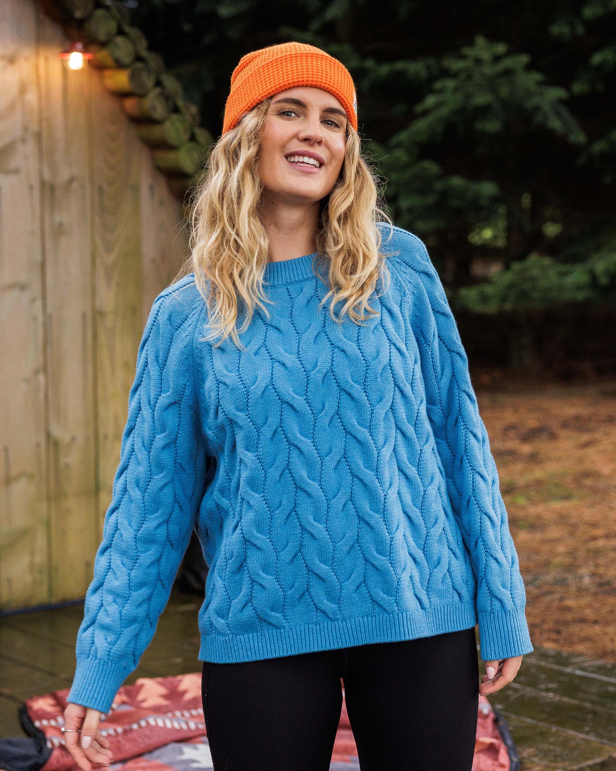 Comfort Organic Knitted Jumper - Atlantic Blue