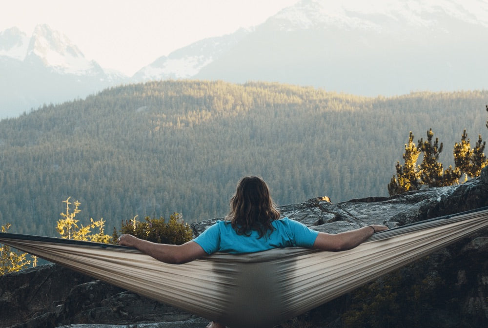 Squamish, British Columbia. just taking in that view, hammock style.