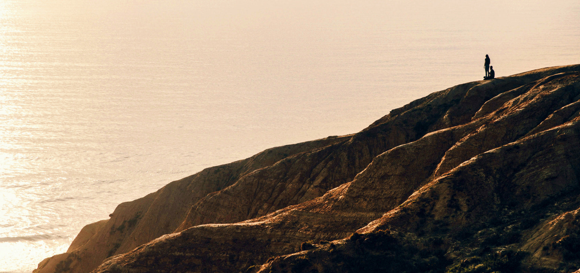 A headland at dusk 