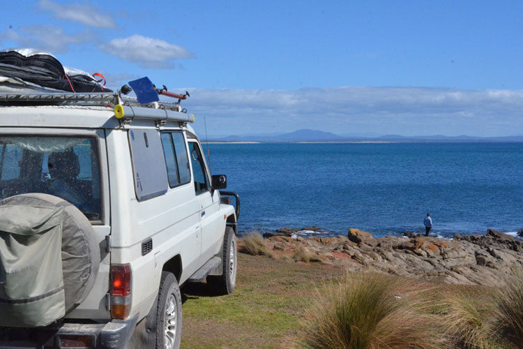 The Toyota trooper looking out over the sea