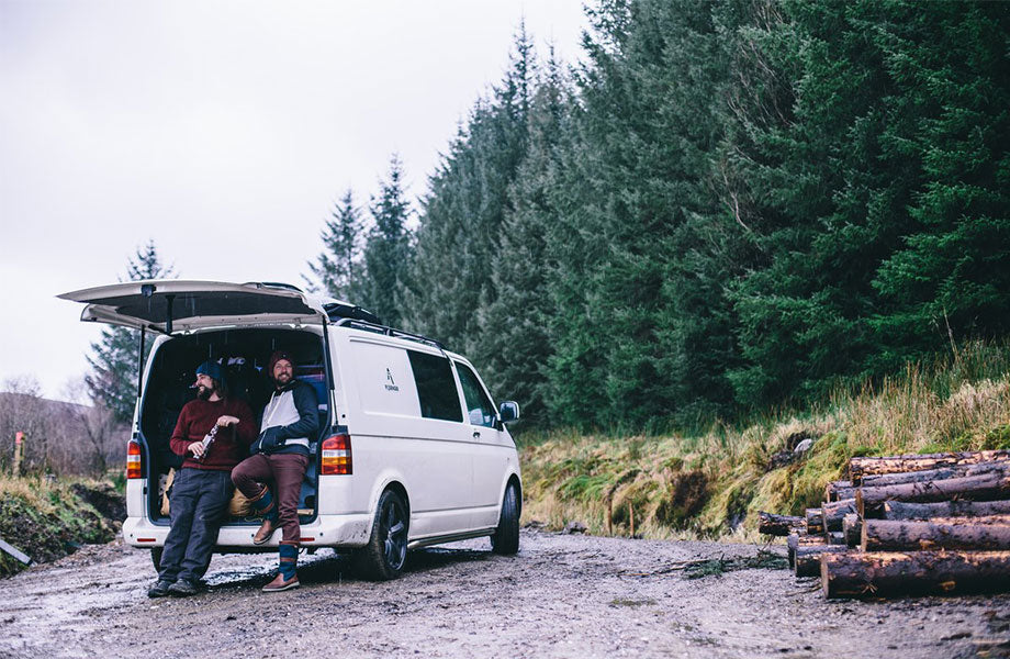 Richard Sutcliffe & Barry Mottershead in the Passenger campervan