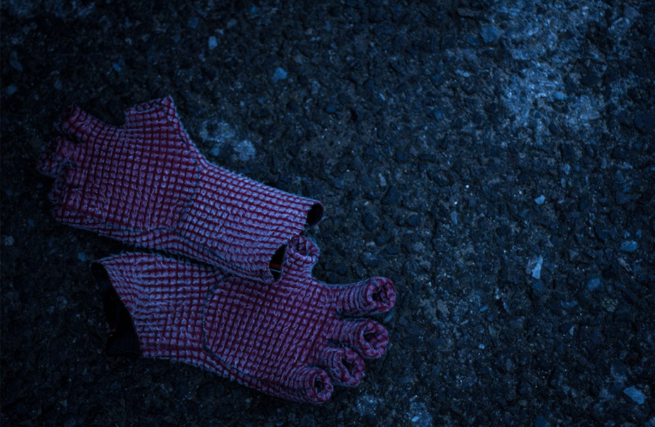 Winter in England cold wet surf gloves