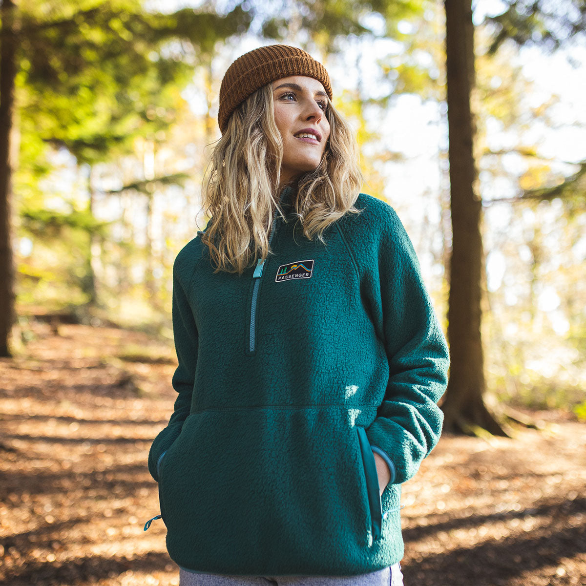 Maine Recycled Sherpa Fleece - Storm Green