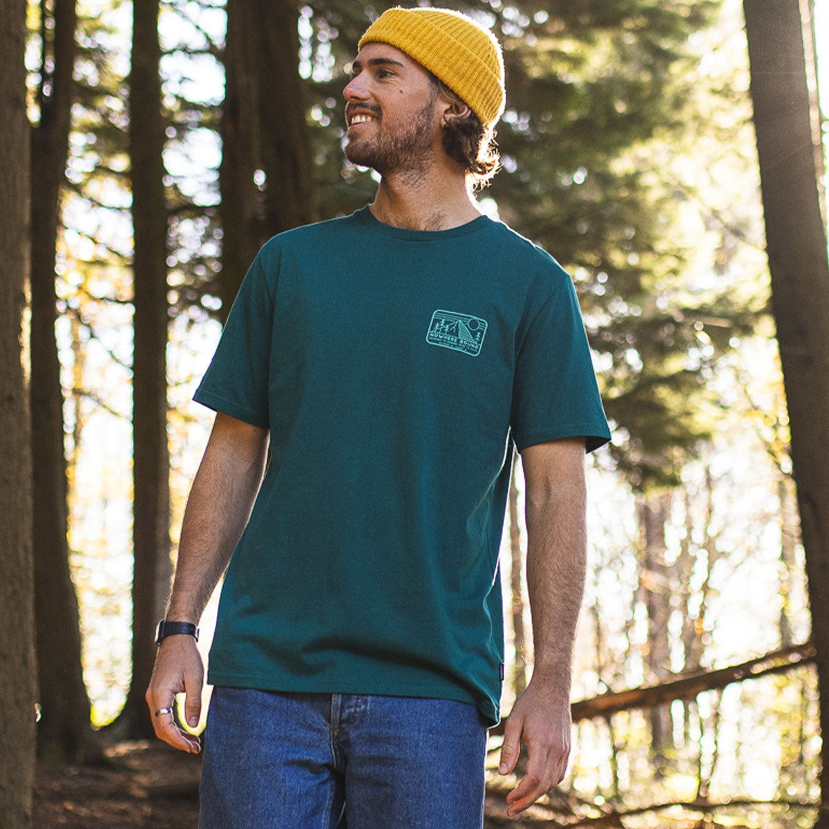 Nowhere Bound Recycled Cotton T-Shirt - Storm Green