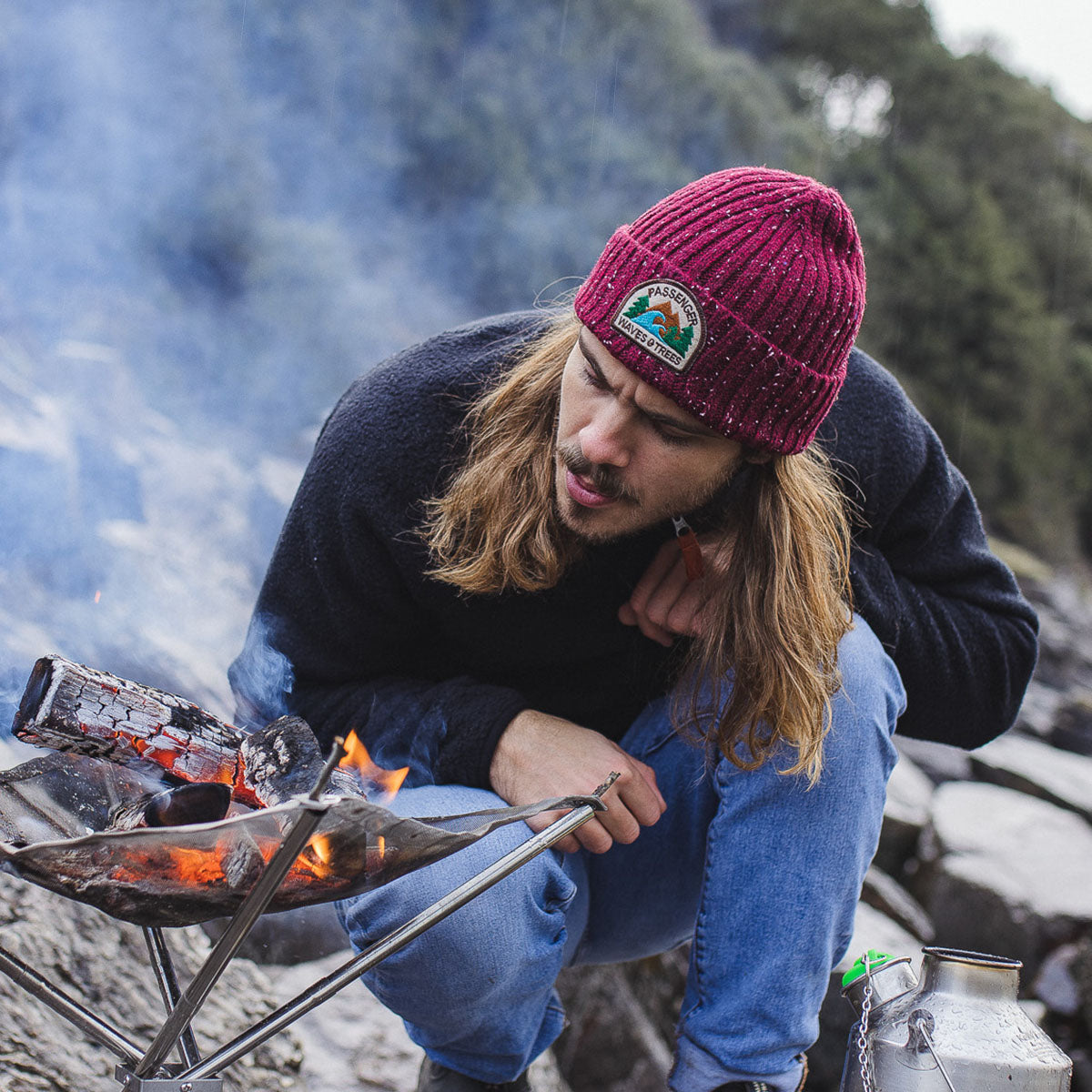 Katira Rib Knit Beanie - Russet