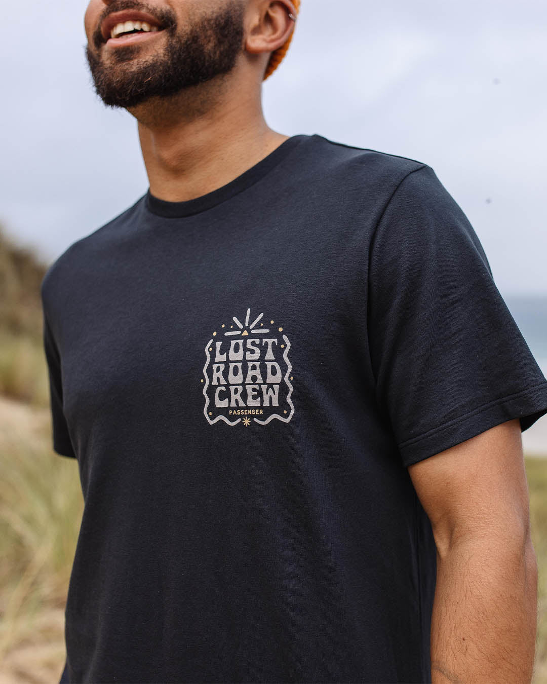 Lost Road Recycled Cotton T-Shirt - Black