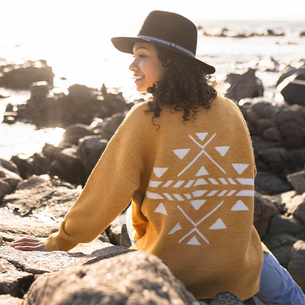 West Coast Knitted Jumper - Ochre Yellow