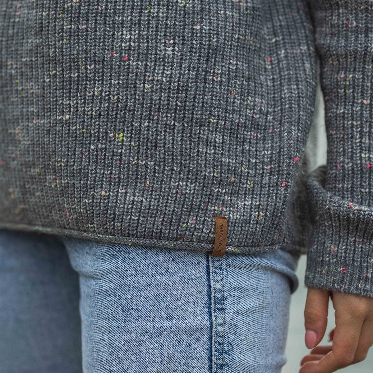 Mason Knitted Jumper - Grey Marl