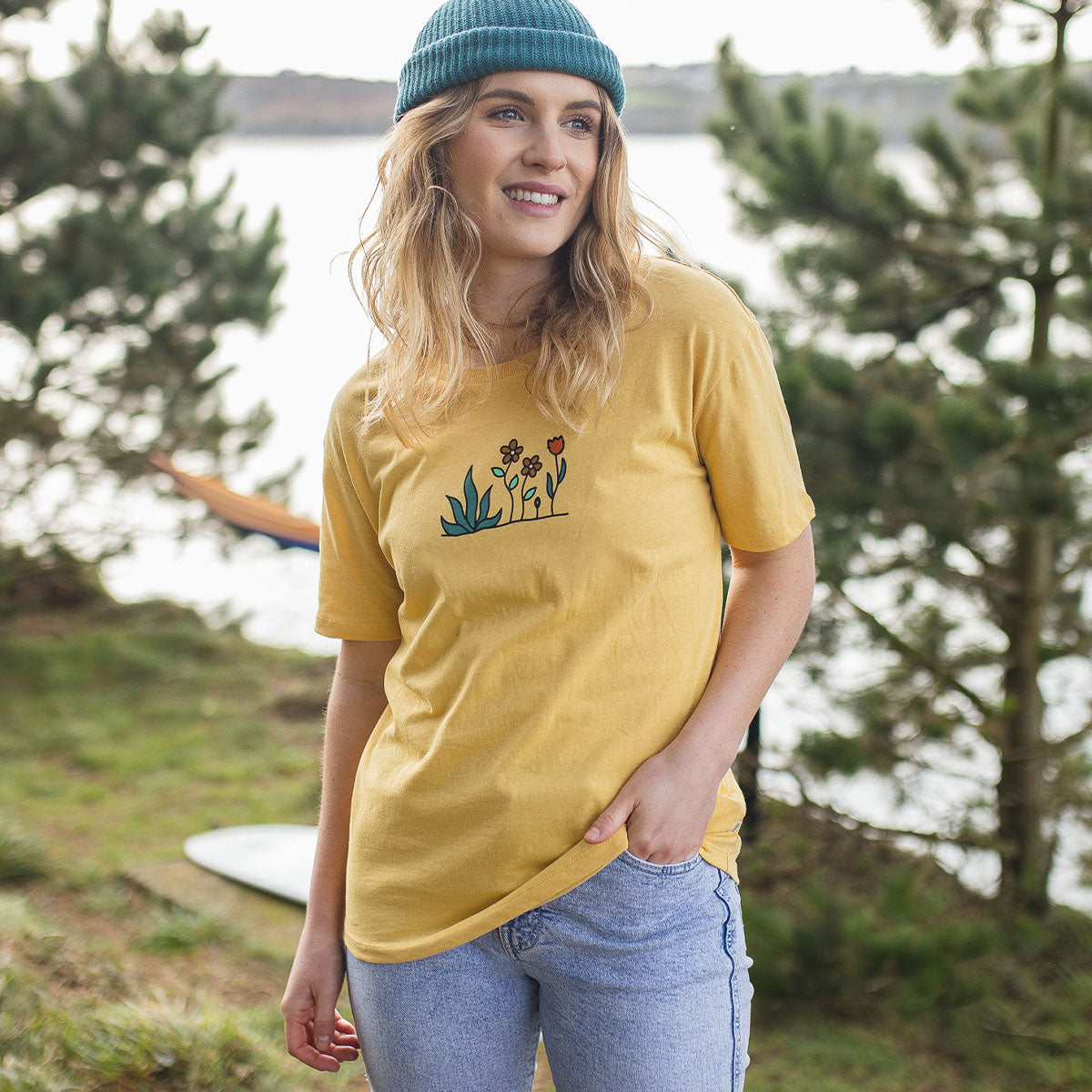 Grown To Roam Hemp T-Shirt - Ochre Yellow