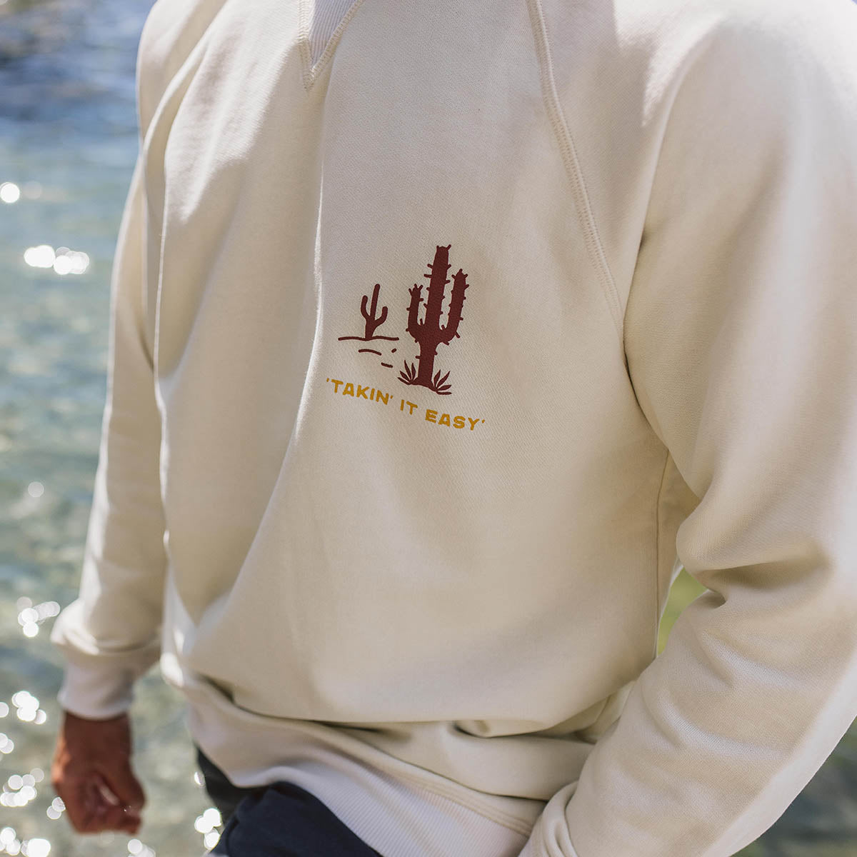 Roll Slow Recycled Cotton Sweatshirt - Egret