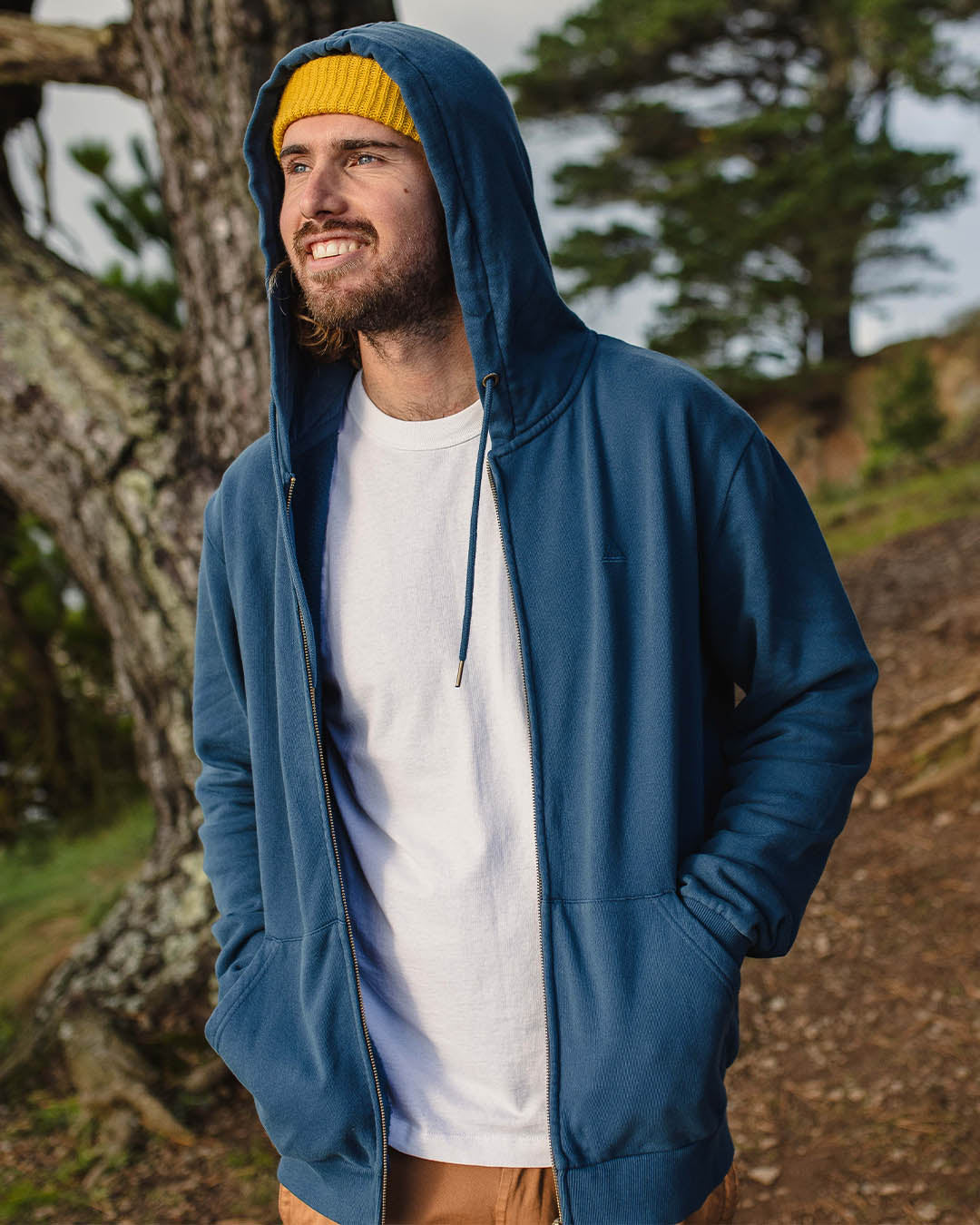 Escape Full Zip Hoodie - Dark Denim