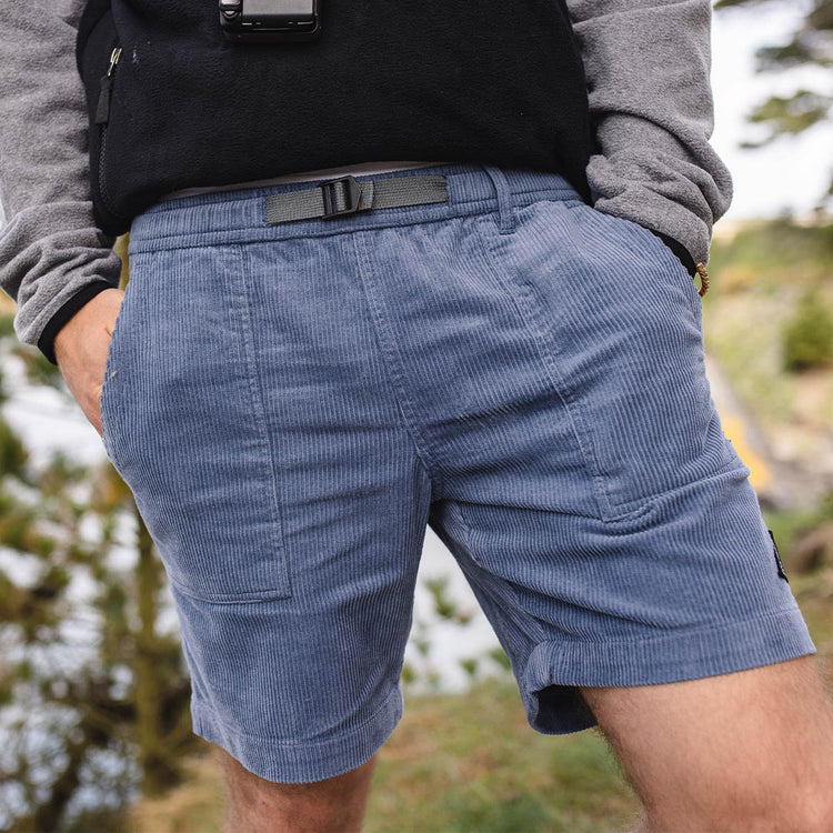 Topanga Recycled Cord Shorts - Stone Blue – Passenger