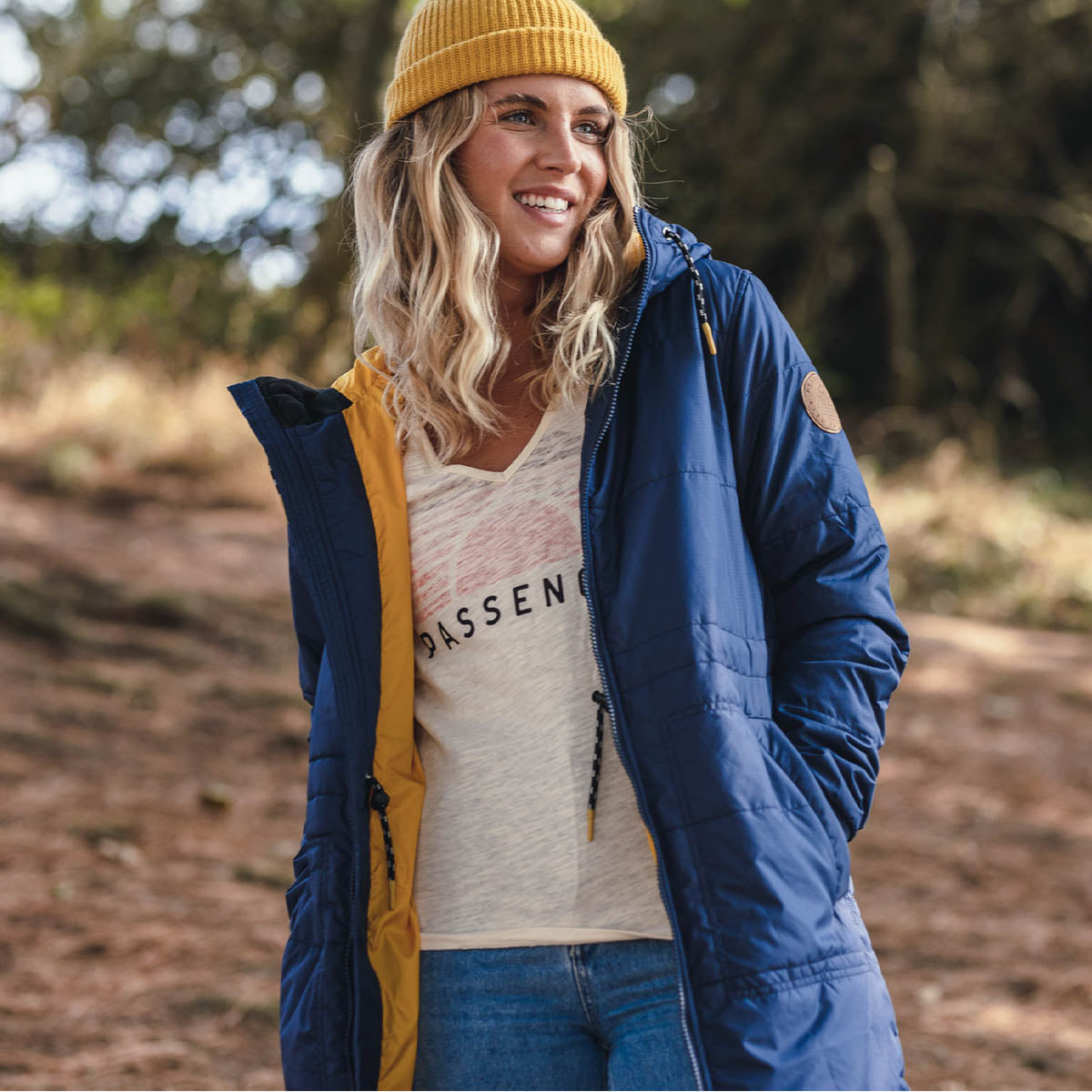 Flora Long Recycled Insulated Jacket - Rich Navy