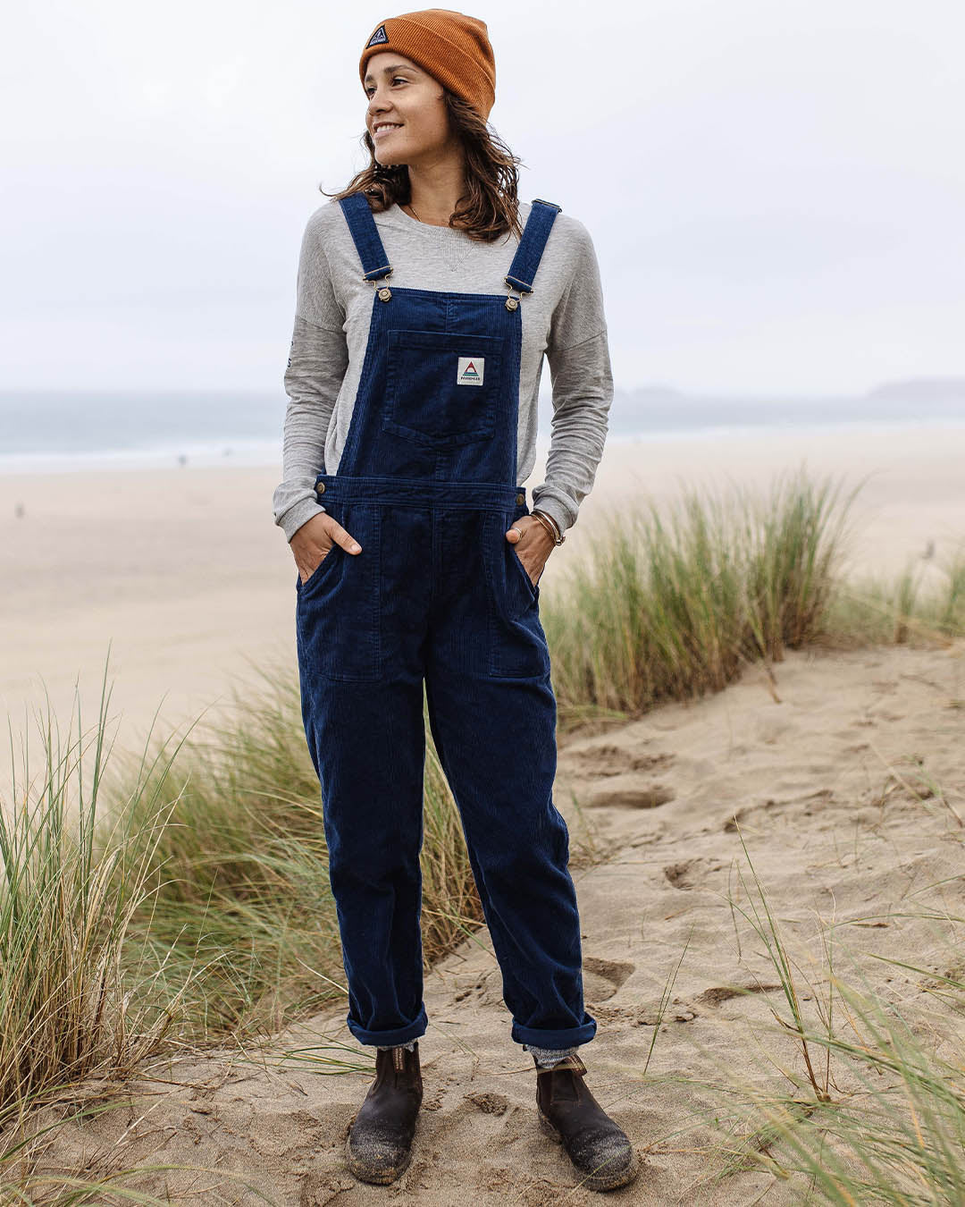 Roamist Cord Dungarees - Dark Denim