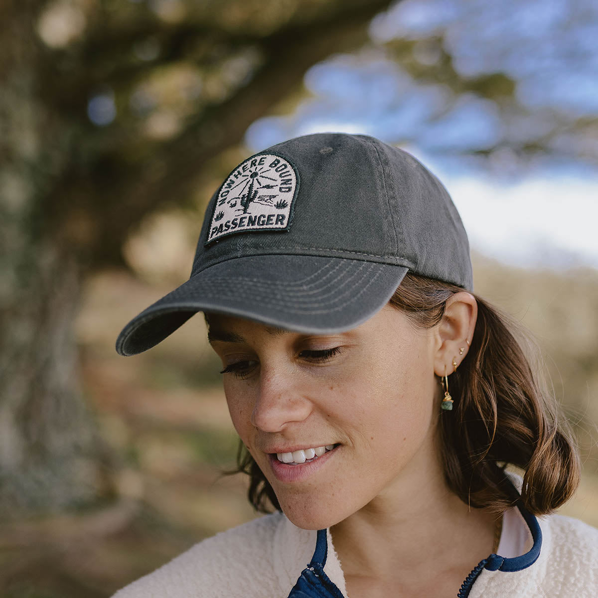 Hazy Recycled Cotton Snapback Cap - Faded Black