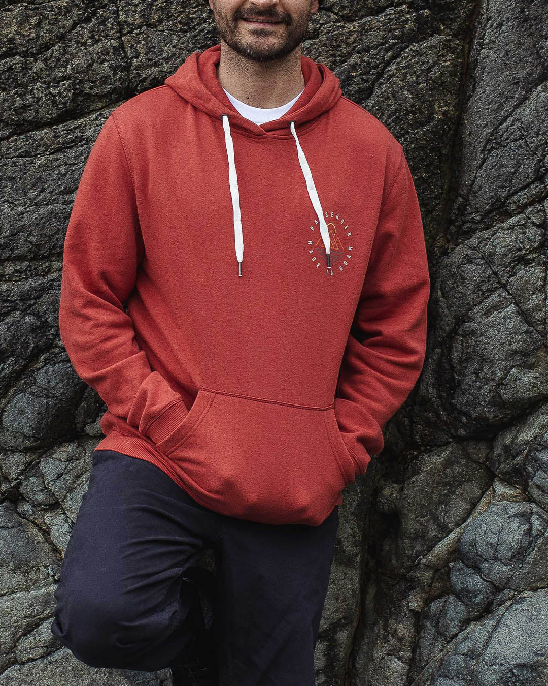 Escapism Recycled Hoodie - Burnt Red