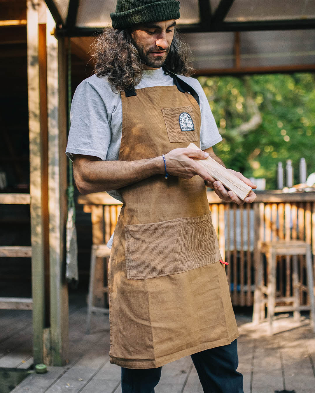 Yard Organic Cotton Denim Apron - Coconut