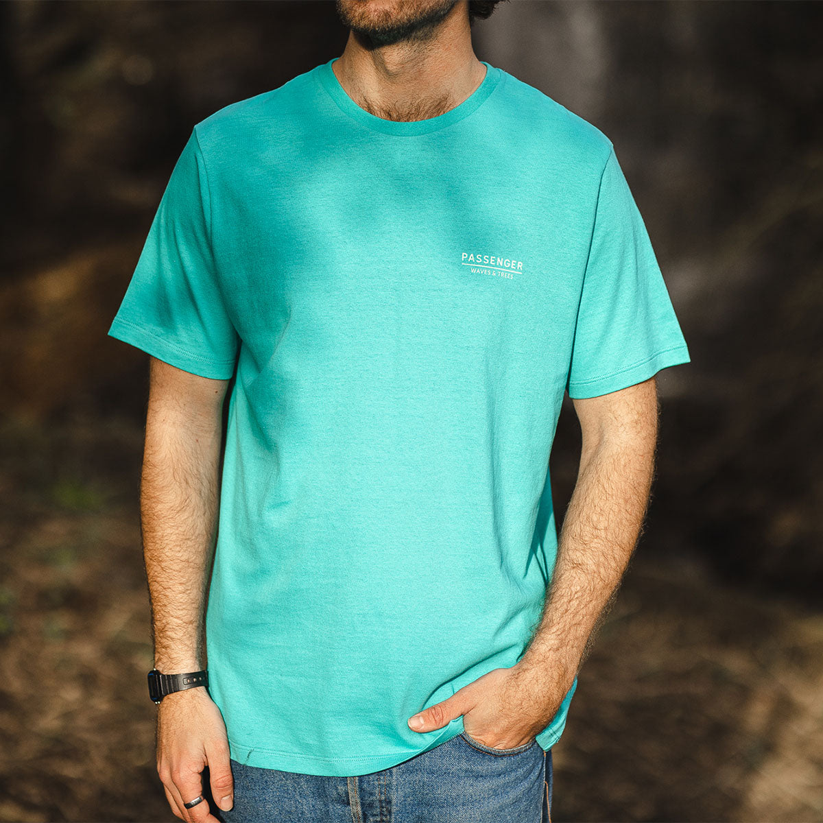 Gifford Recycled Cotton T-Shirt - Viridian Green