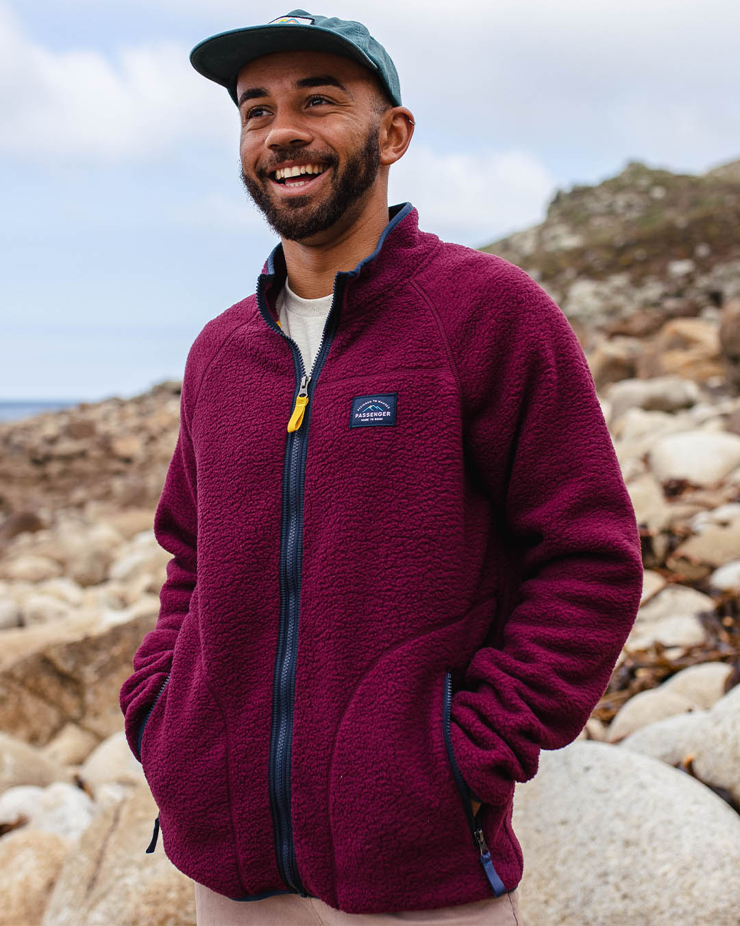 Tripper Full Zip Recycled Sherpa Fleece - Windsor Wine