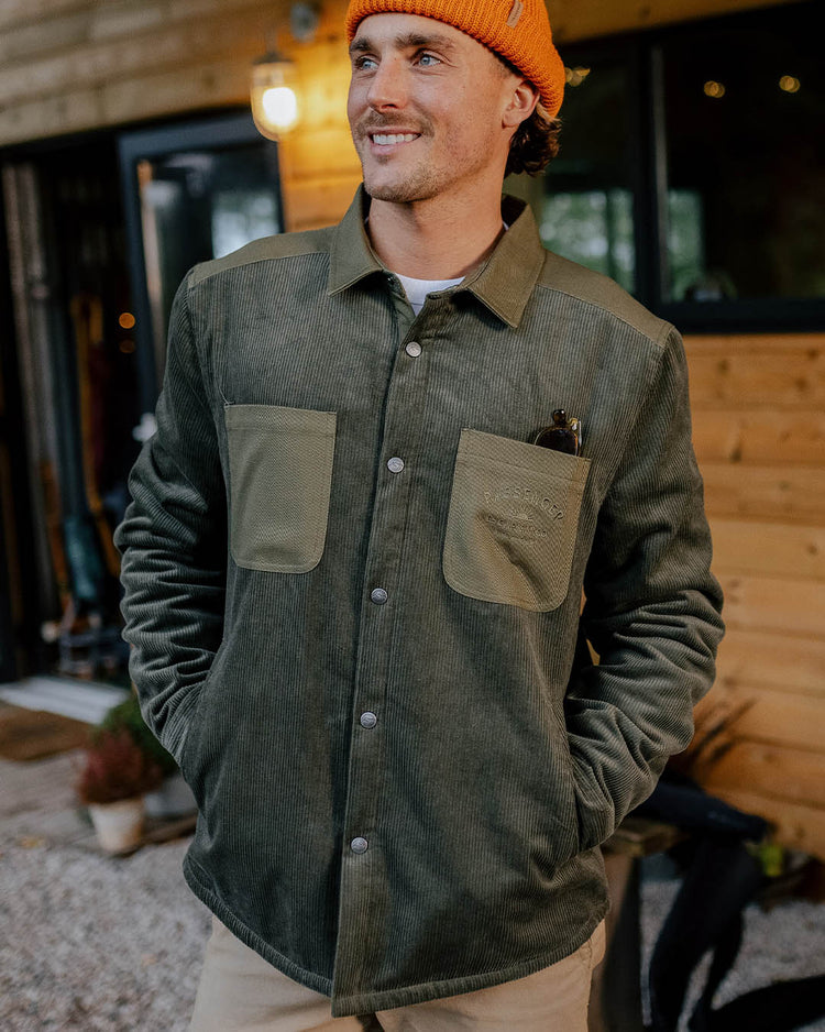 Kodiak Sherpa Lined Cord Shirt - Dusty Olive – Passenger