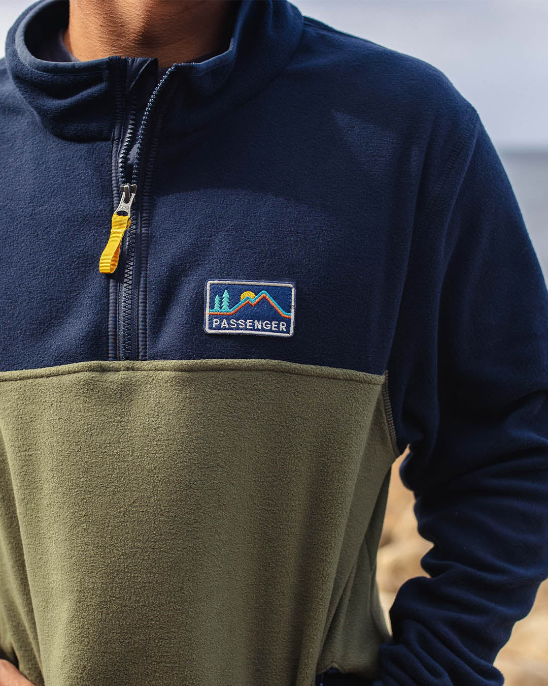 Set Off Recycled Polar 1/4 Zip Fleece - Deep Navy