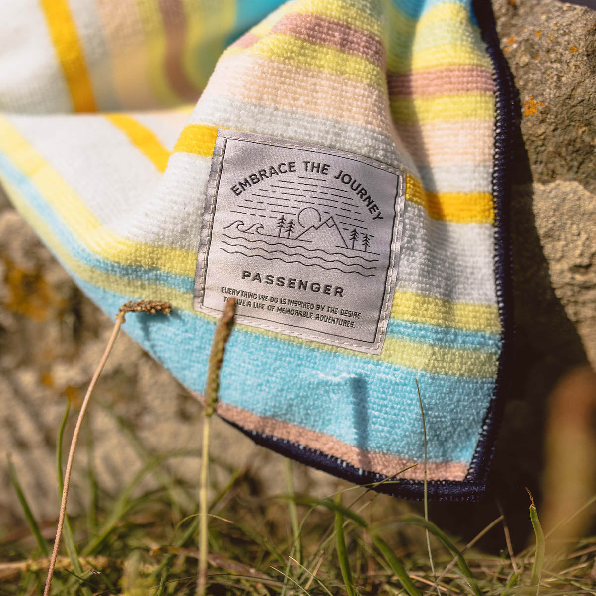 Portland Beach Recycled Towel - Sea Stripe