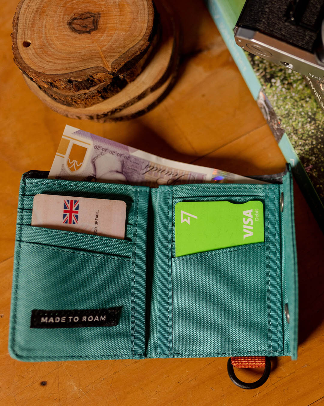 Pocket Recycled Wallet - Viridian Green