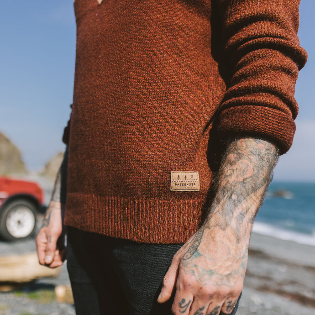 Fireside Knitted Jumper - Russet Brown