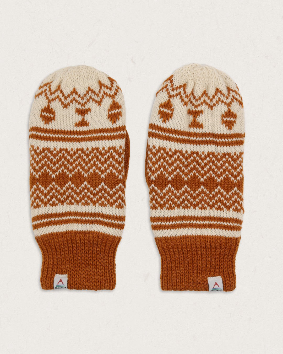 Powder Fleece Lined Recycled Acrylic Mittens - Glazed Ginger