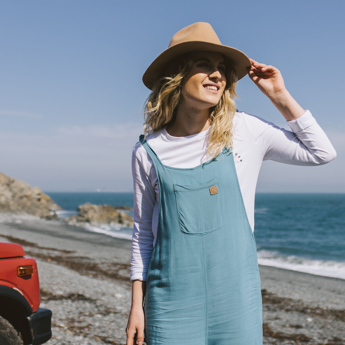 Lazy Day Dungarees - Ocean Blue