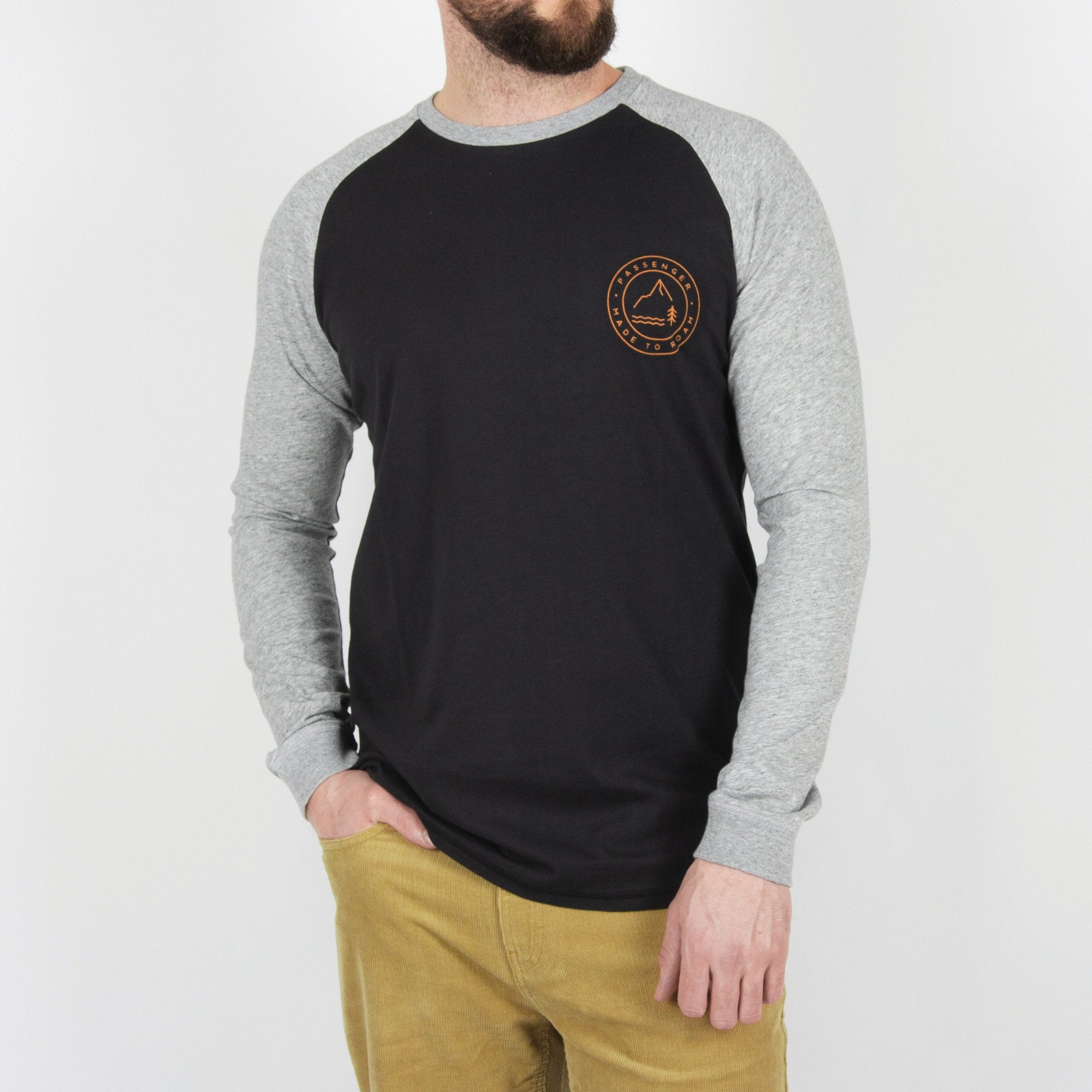 Image of Fader Long Sleeve T-Shirt - Asphalt Grey/Mid Grey Marl