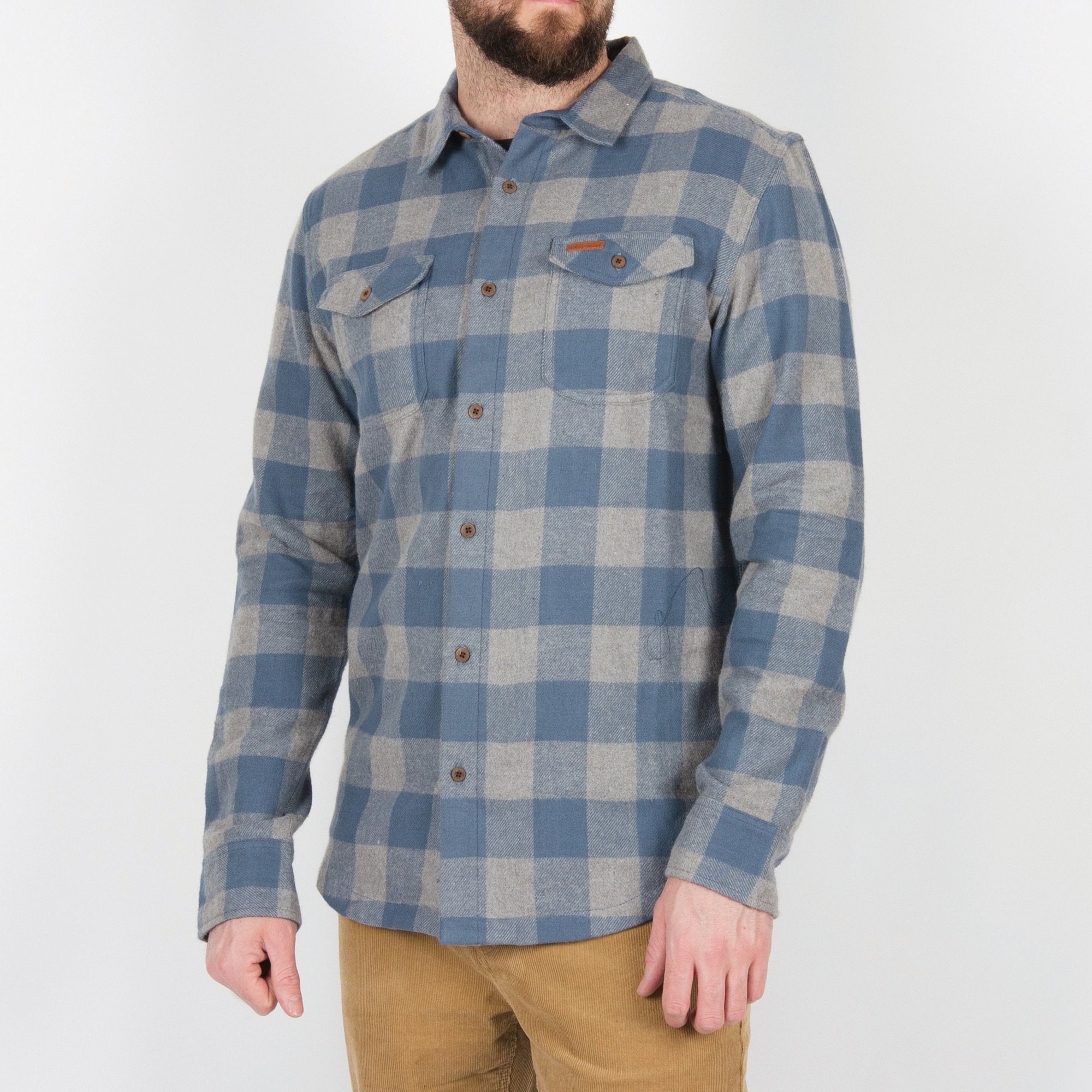 Image of Vacant Flannel Shirt - Dark Grey/Blue