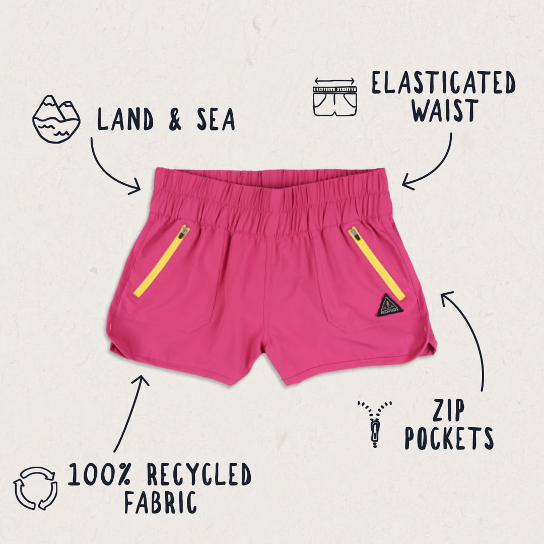 Out There Hemp All Purpose Swim Short - Fuchsia