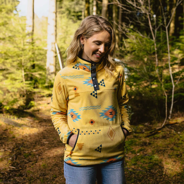 Willow Recycled Polar Fleece Pullover - Ochre Drifter – Passenger