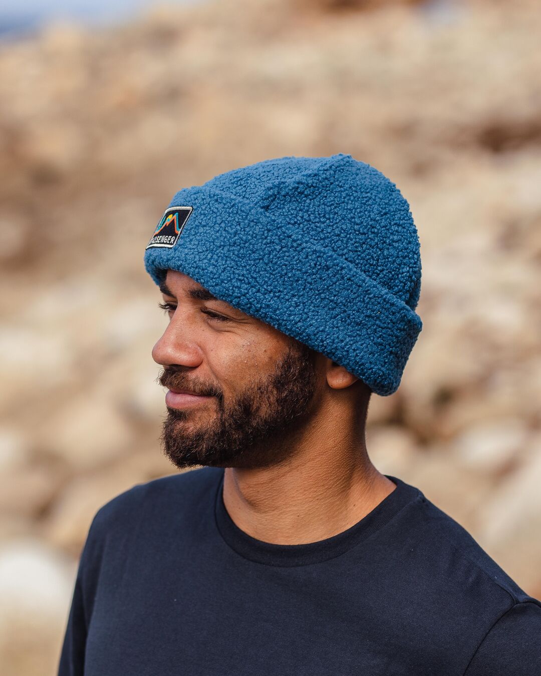 Peak Recycled Sherpa Beanie - Blue Steel