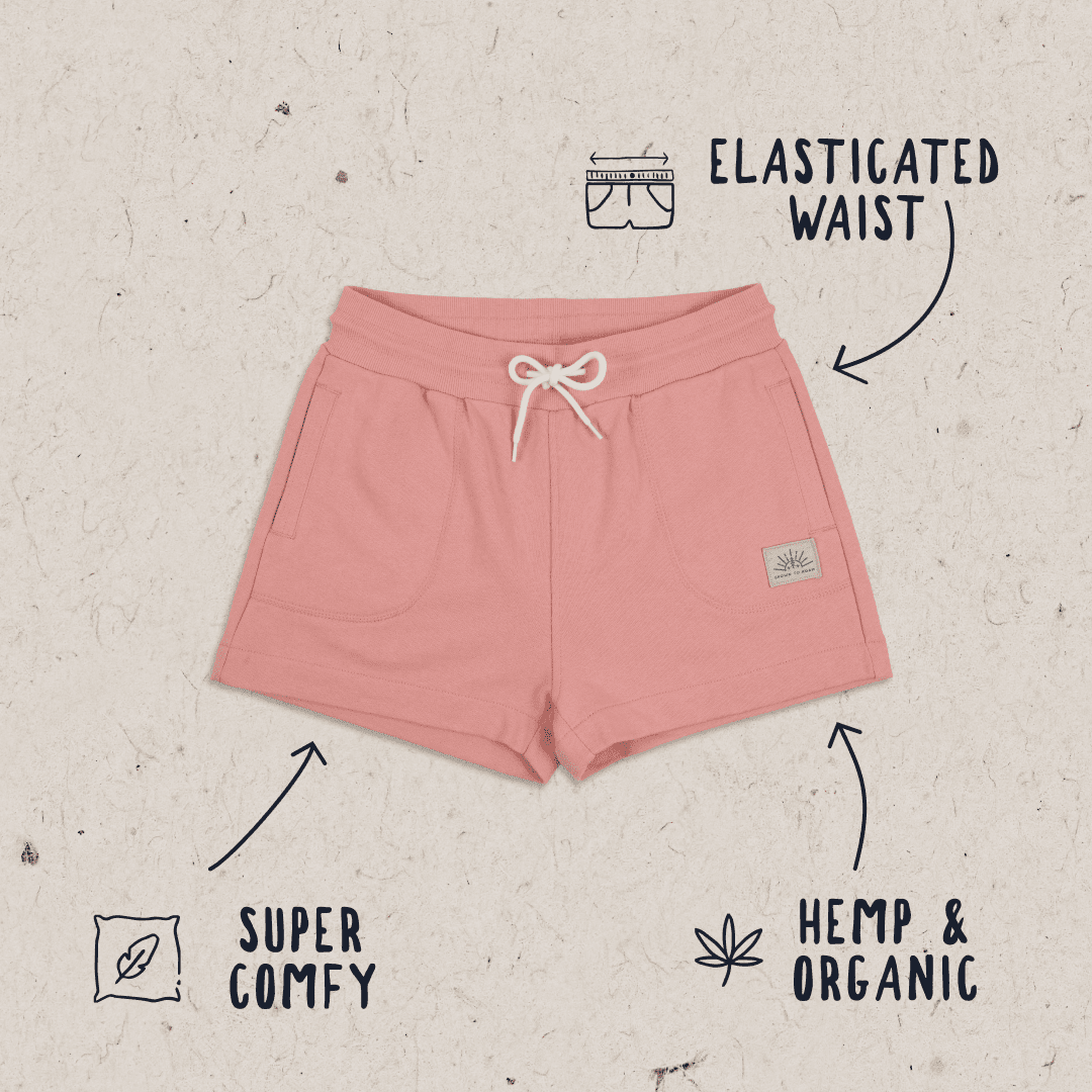 Tigard Hemp Jog Short - Rosette